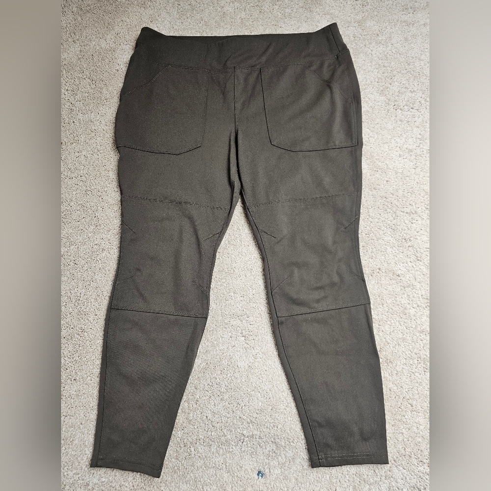 Women's Carhart Force Fitted Midweight Utility Leggings in Brown Size 1X - Picture 2 of 7